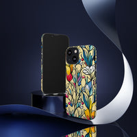 Blue and Yellow Floral Tulips Phone Cases! New!!! Over 40 Phone Sizes To Choose From! Free Shipping!!!