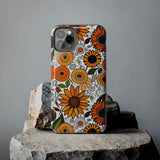 Sunflowers and Daisies Retro Fall Vibes Tough Phone Cases!