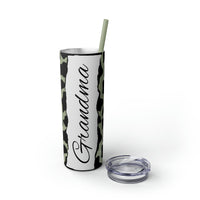 Grandma Cow Printed Skinny Tumbler with Straw, 20oz! Multiple Colors! Grandparent Vibes!