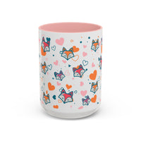 Coffee Mug - Fox Heart Medley Valentines Day Mug (11, 15oz)