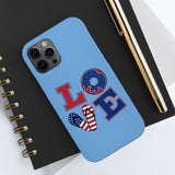 Love Red white and Blue Independence Day Tough Phone Cases!