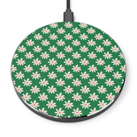 Vibrant Green Daisy Wireless Phone Charger! Free Shipping!!!
