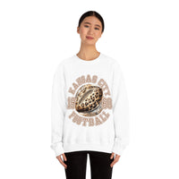 Kansas City Football Leopard Print Football Unisex Heavy Blend Crewneck Sweatshirt! Football Season!