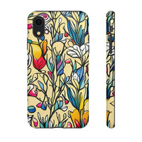 Blue and Yellow Floral Tulips Phone Cases! New!!! Over 40 Phone Sizes To Choose From! Free Shipping!!!