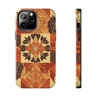 Reddish Orange Star Flower Fall Vibes Tough Phone Cases!