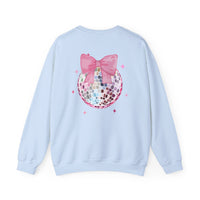 Valentines Day Sweatshirt Xoxo Disco Coquette/Back Printed