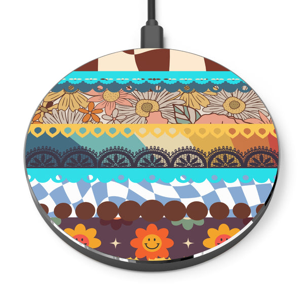 Hippie Blue's Junk Hunt Patchwork Floral Retro Wireless Phone Charger! Free Shipping!!!