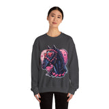 Valentines Day Black Horse Pink Hearts Unisex Sweatshirt! Retro! Free Shipping!!!