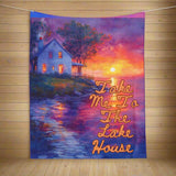 Plush Blanket - Take Me To The Lake House Quote Butter Soft Blanket