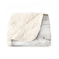 Distressed Acid Wash White Farmhouse Inspired Sherpa Fleece Blanket!