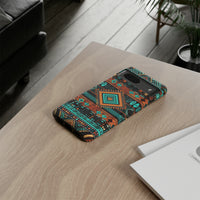 Turquoise Aztec Tough Cases! Cellphone Cases! Multiple Sizes Available! Apple iPhone, Samsung Galaxy, and Google Pixel devices!