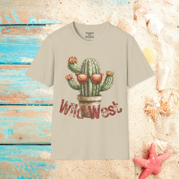 Wild West Cactus Sunglasses Western Unisex Graphic Tees! Summer Vibes! All New Heather Colors!!! Free Shipping!!!