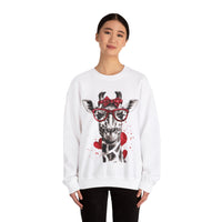 Valentines Day Giraffe Heart Unisex Sweatshirt! Plus Sizes Available!