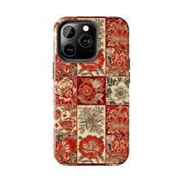 Royal Red Floral Fall Vibes Tough Phone Cases!