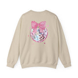 Valentines Day Sweatshirt Xoxo Disco Coquette/Back Printed