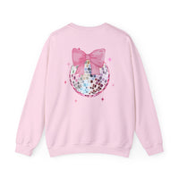 Valentines Day Sweatshirt Xoxo Disco Coquette/Back Printed