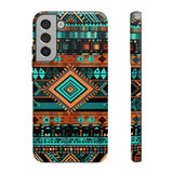 Turquoise Aztec Tough Cases! Cellphone Cases! Multiple Sizes Available! Apple iPhone, Samsung Galaxy, and Google Pixel devices!