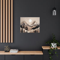 Western/Boho Mountain Scenery in Blacks and Browns Canvas Gallery Wraps!