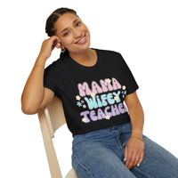 Mama Wifey Teacher Unisex Graphic Tees! All New Heather Colors!!! Free Shipping!!! Back To School!