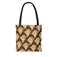 Retro 70's inspired Daisy Sheet Happy Ghost Fall Vibes Tote Bag!