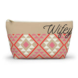 Wifey Pink Aztec Printed Travel Accessory Pouch, Check Out My Matching Weekender Bag! Free Shipping!!!