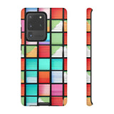 Stained Glass Red, Blue, White Phone Cases! New!!! Over 90 Phone Sizes To Choose From! Free Shipping!!!