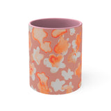 Boho Orange Florals Accent Coffee Mug, 11oz! Free Shipping! Great For Gifting! Lead and BPA Free!