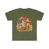 Cottage Core Wild Mushrooms Unisex Graphic Tees! Fall Vibes! Halloween!