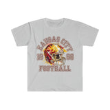 1 Kansas City Football Paint Splatter Helmet Unisex Graphic Tees! Football Season!