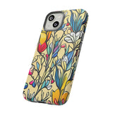 Blue and Yellow Floral Tulips Phone Cases! New!!! Over 40 Phone Sizes To Choose From! Free Shipping!!!