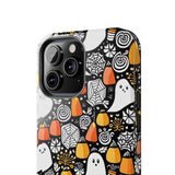 Spider Webs and Candy Corn Little Ghost Halloween Tough Phone Cases! Fall Vibes!