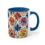 Boho Watercolor Star Accent Coffee Mug, 11oz! Free Shipping! Great For Gifting! Lead and BPA Free!