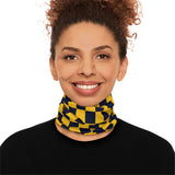 Black and Yellow Plaid Lightweight Neck Gaiter! 4 Sizes Available! Free Shipping! UPF +50! Great For All Outdoor Sports!