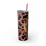 Your So Golden Butterfly Cow Printed Skinny Tumbler with Straw, 20oz! Multiple Colors!