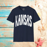 Kansas Groovy Unisex Graphic Tees! Summer Vibes! All New Heather Colors!!! Free Shipping!!!