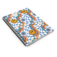 Boho Pastel Plaid Smiley Face Journal! Free Shipping! Great for Gifting!