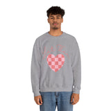 Valentines Day Let Them Plaid Heart Edition Unisex Sweatshirt! Retro! Free Shipping!!!