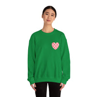 Valentines Day Pink Plaid Heart Basics Pocket Design Edition Unisex Sweatshirt! Retro! Free Shipping!!!