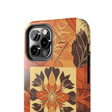 Reddish Orange Star Flower Fall Vibes Tough Phone Cases!