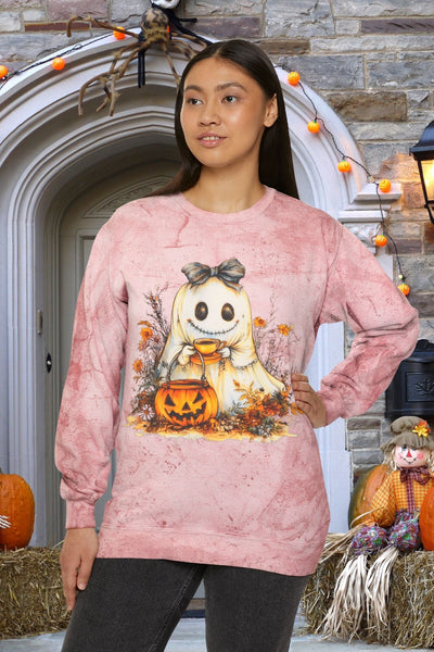 Cheery Ghost Unisex Color Blast Crewneck Sweatshirt! All New Comfort Colors!!! Halloween! Free Shipping!