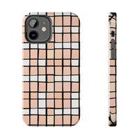 Pastel Pink Checkerboard Tough Phone Cases, Case-Mate!