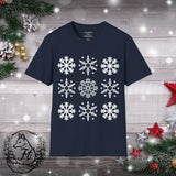 Snowflake Medley Unisex Graphic Tees! Winter Vibes! All New Heather Colors!!!