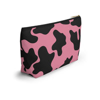 Pink Cow Print Travel Accessory Pouch, Check Out My Matching Weekender Bag! Free Shipping!!!