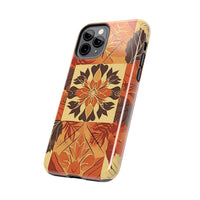 Reddish Orange Star Flower Fall Vibes Tough Phone Cases!