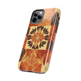 Reddish Orange Star Flower Fall Vibes Tough Phone Cases!