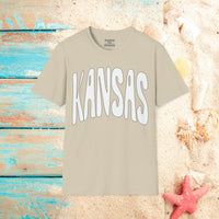 Kansas Groovy Unisex Graphic Tees! Summer Vibes! All New Heather Colors!!! Free Shipping!!!