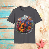 Butterfly Guitar Medley Western Orange Butterflies Unisex Graphic Tees! Spring Vibes! All New Heather Colors!!! Free Shipping!!!