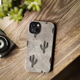 Grey Acid Wash Cactus Western Tough Phone Cases!