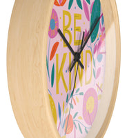 Retro Be Kind Pink Print Wall Clock! Perfect For Gifting! Free Shipping!!! 3 Colors Available!