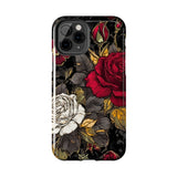 White and Red Roses Gothic Inspired Halloween Tough Phone Cases! Fall Vibes!